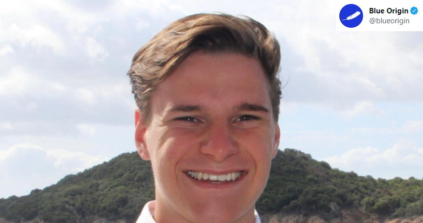 18-letni Holender Oliver Daemen czwartym na pokładzie Blue Origin /Twitter