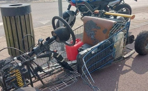 19-latek na sklepowym wózku z silnikiem. Nietypowe zatrzymanie