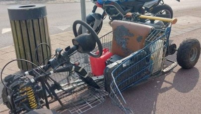 19-latek na sklepowym wózku z silnikiem. Nietypowe zatrzymanie