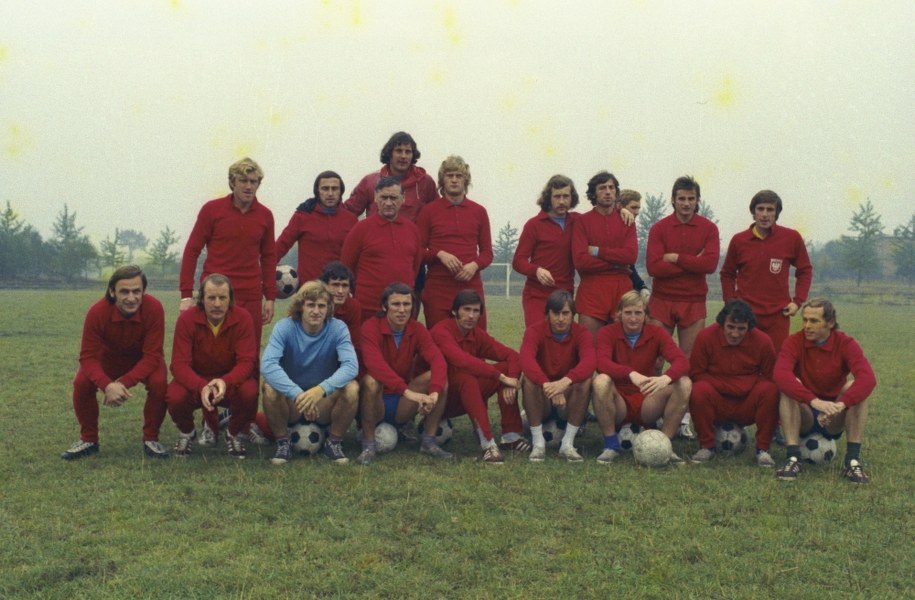 1973.  Reprezentacja Polski na X Mistrzostwa Świata w piłce nożnej 1974 w NRF i Berlinie Zachodnim /CAF/archiwum /PAP