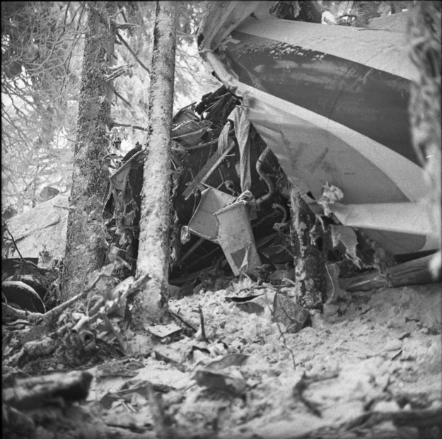 2 kwietnia 1969 roku na stoku Policy w Paśmie Babiogórskim, na terenie Zawoi rozbił się samolot An-24 SP-LTF PLL LOT . W katastrofie zginęły 53 osoby / 	Jan Olszewski /PAP
