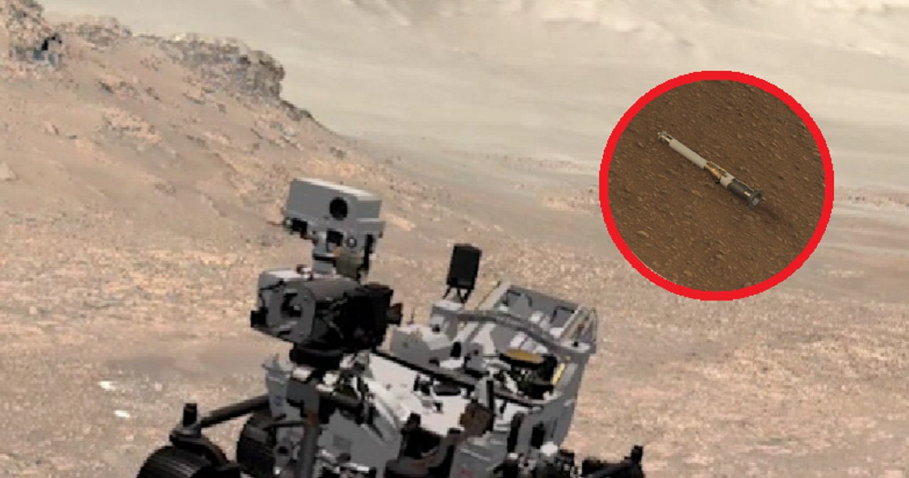 21 grudnia Łazik Perseverance zrzucił na powierzchnię Marsa mały, metalowy pojemnik.  To początek "magazynu próbek" na Czerwonej Planecie. /NASA