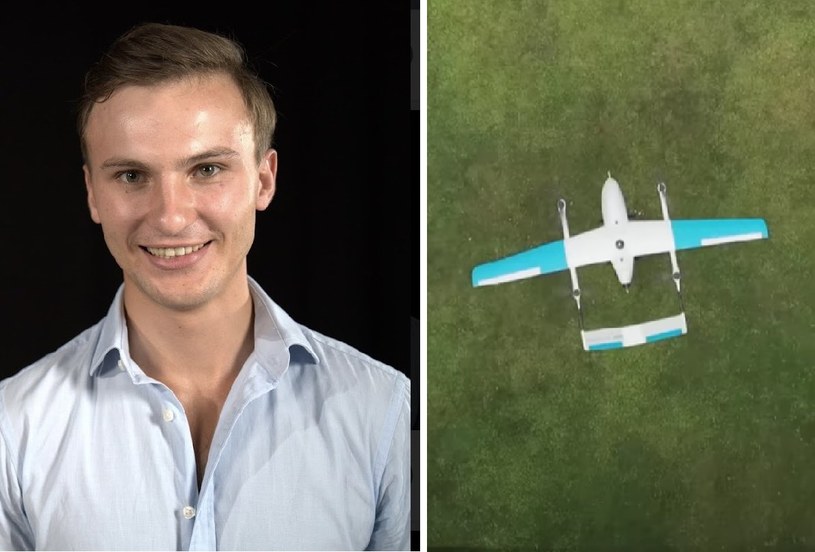21-latek z Polski Jan Kryca opracował system dronów, które w Afryce Zachodniej przewożą leki /Twitter