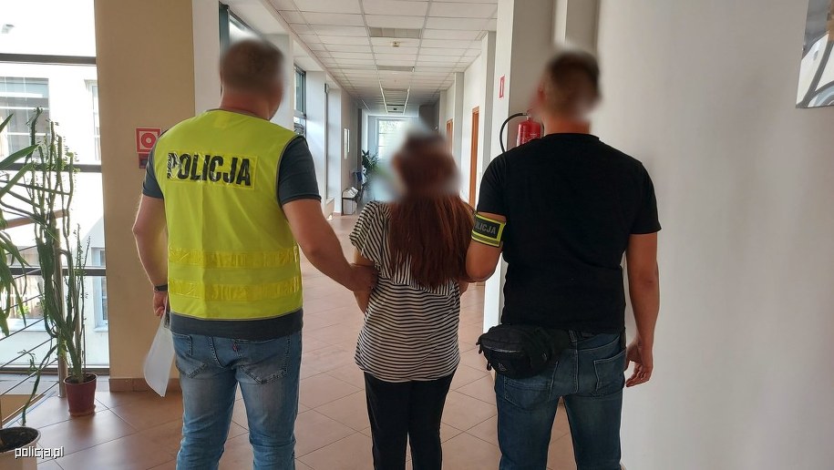 22-latka usłyszała cztery zarzuty, fot. Policja Łódź /