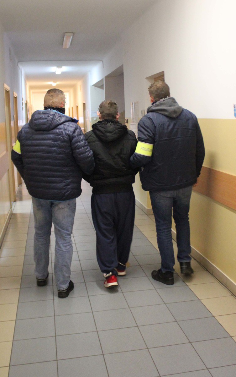 23-latek w chwili zatrzymania po zabójstwie w w Sokołowie Podlaskim /foto: KPP w Sokołowie Podlaskim /