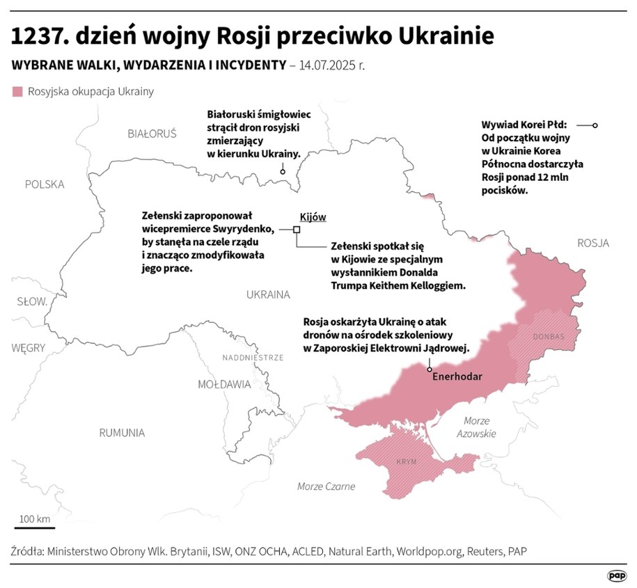 237. dzień wojny Rosji przeciwko Ukrainie /Michał Czernek /PAP