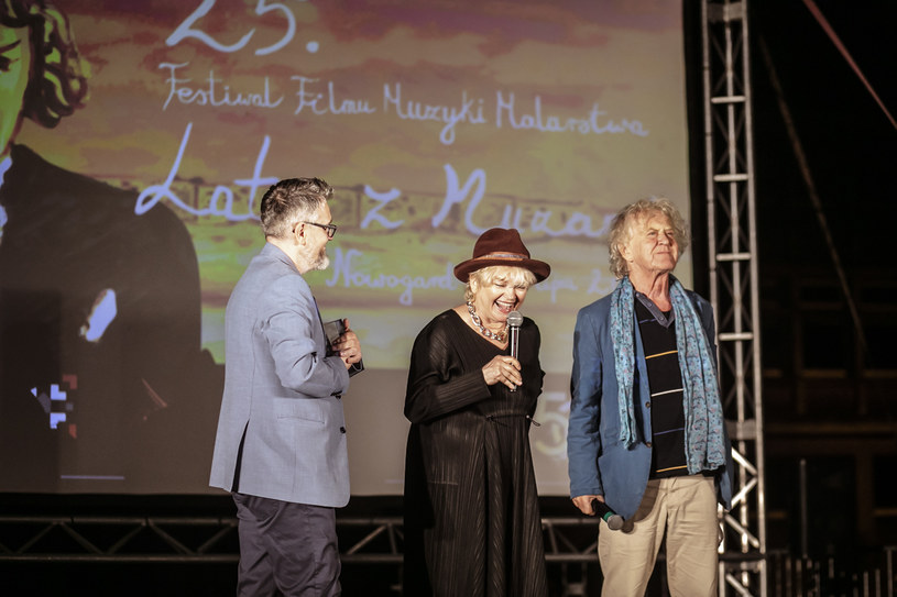 25. Festiwal Filmu Muzyki Malarstwa "Lato z Muzami": Krzysztof Spór, Katarzyna Figura i Radosław Piwowarski, fot. Martyna Kawa /materiały prasowe