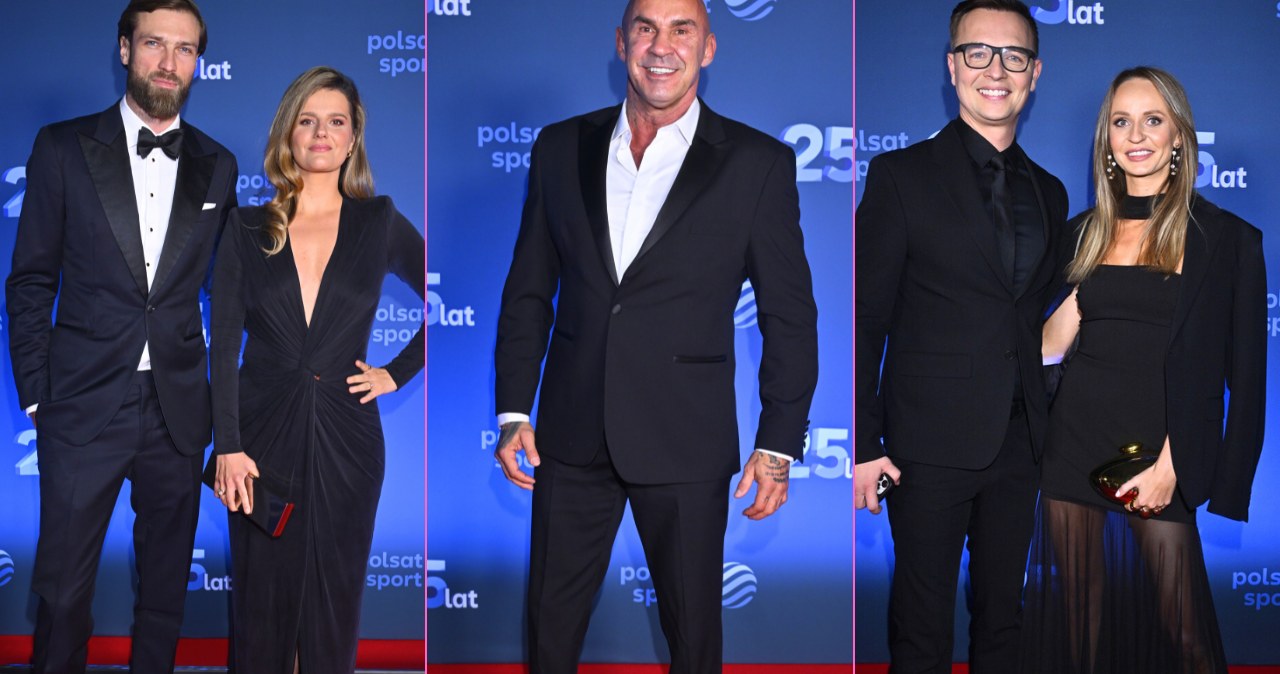 25-lecie Polsatu Sport - Andrzej Wrona, Zofia Zborowska-Wrona, Przemysław Saleta, Jerzy Mielewski z żoną /AKPA