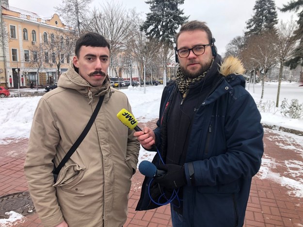 25-letni weteran Vlad oraz nasz wysłannik na Ukrainę /Mateusz Chłystun /RMF FM