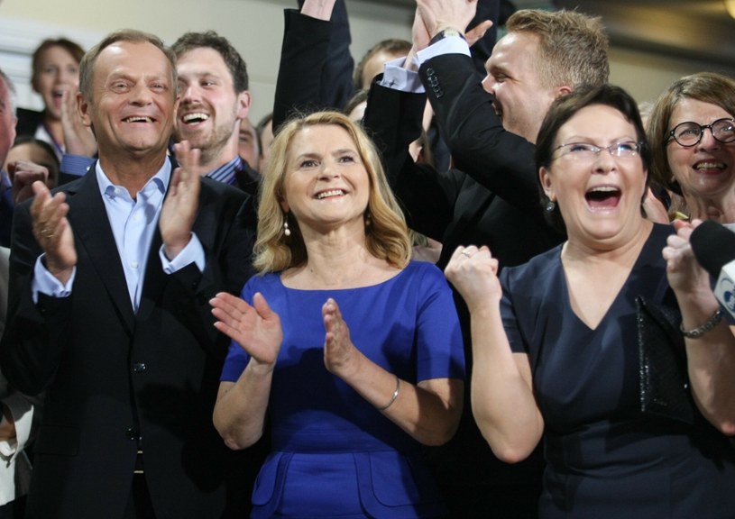 25 maja 2014 roku. Ostatni tak szczęśliwy wieczór w sztabie Platformy Obywatelskiej /Michał Dyjuk/Reporter /East News