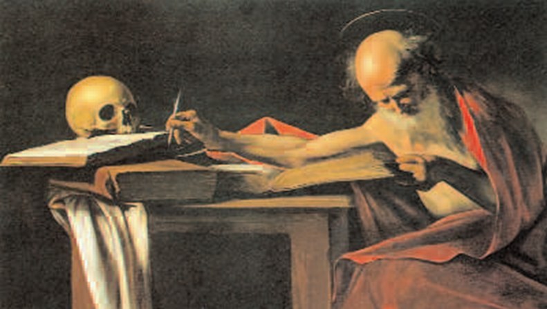25 Św. Hieronim, Caravaggio, 1606 r. 25 Św. Hieronim, Caravaggio, 1606 r. /Encyklopedia Internautica