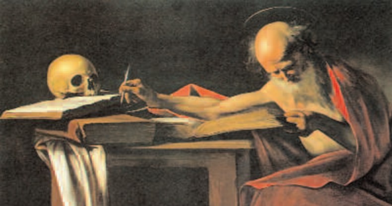 25 Św. Hieronim, Caravaggio, 1606 r. 25 Św. Hieronim, Caravaggio, 1606 r. /Encyklopedia Internautica