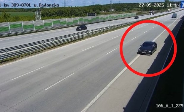 26 km pod prąd na A1. Kamery nagrały szokujące zachowanie kierowcy bmw