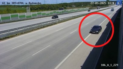 26 km pod prąd na A1. Kamery nagrały szokujące zachowanie kierowcy bmw