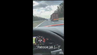 267 km/n na liczniku, slalom na A4, telefon w ręce. Pirat drogowy ukarany