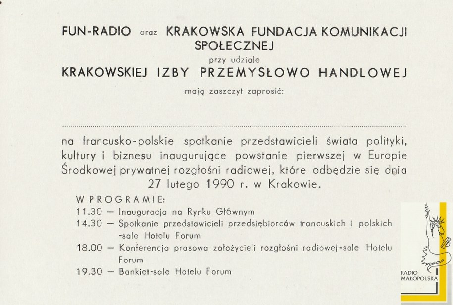 27 lutego 2020 roku minęła 30. rocznica oficjalnej Inauguracji Radia Małopolska FUN /RMF FM