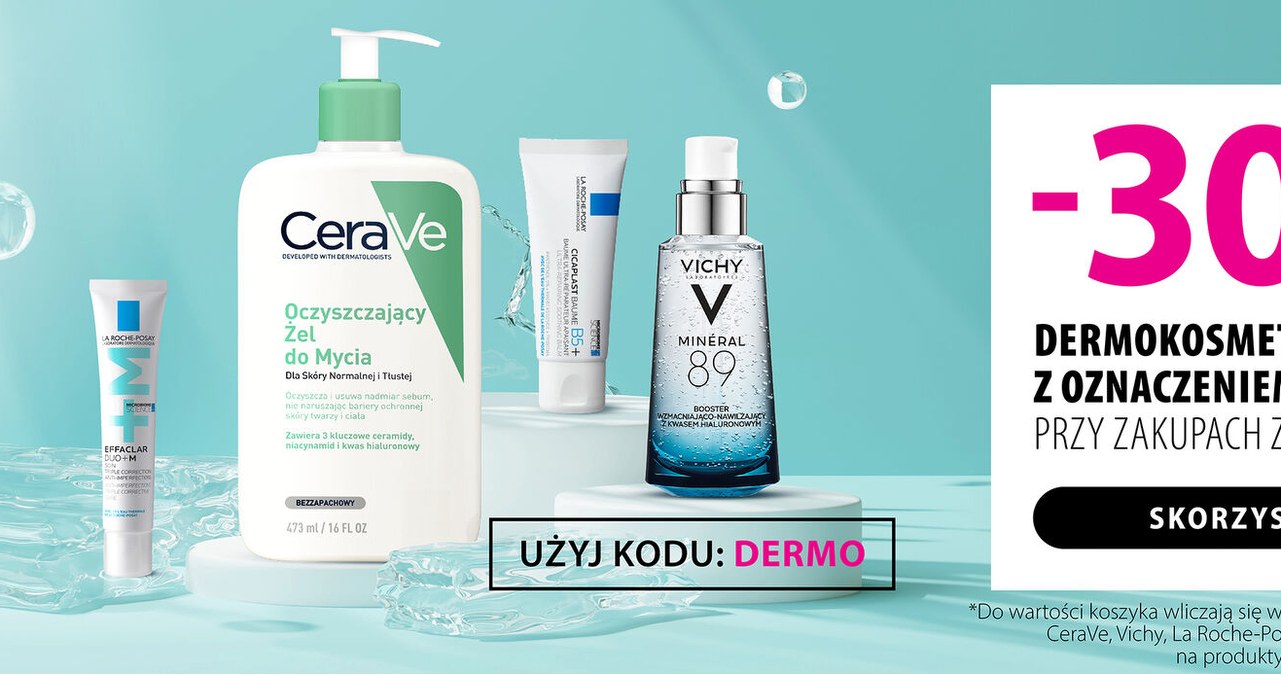 -30% na dermokosmetyki w Hebe – kultowe marki CeraVe, Vichy i La Roche-Posay /Hebe /INTERIA.PL