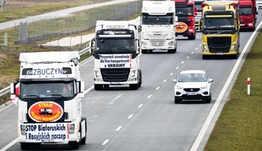 300 ciężarówek paraliżuje drogi dookoła stolicy. Chodzi o rosyjskie przyczepy