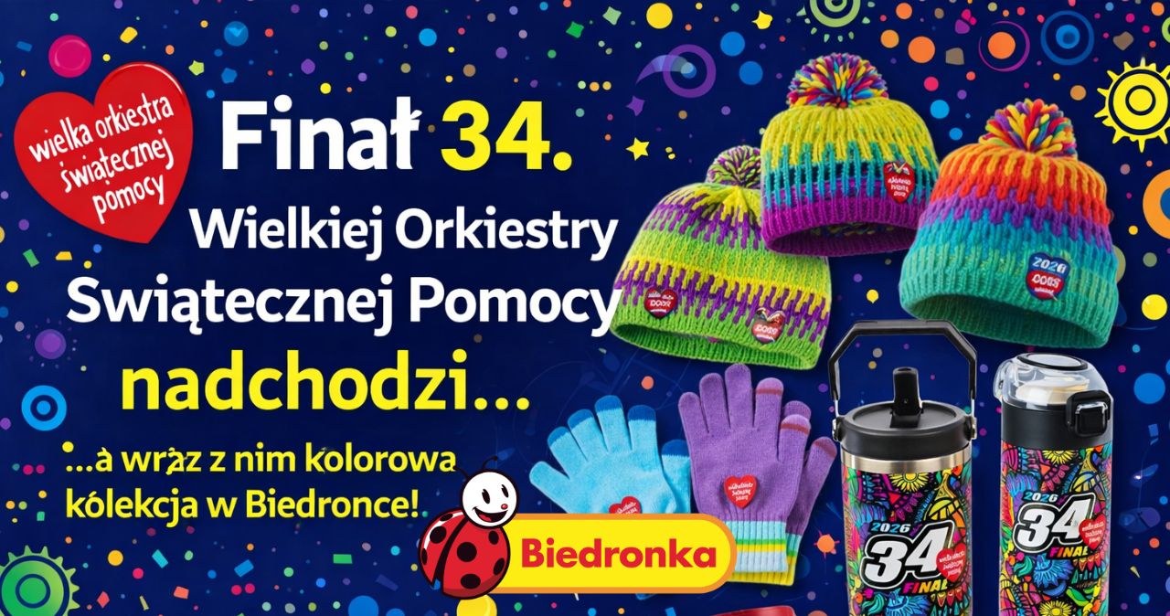 34. Finał WOŚP 2026 coraz bliżej! Kultowe czapki i kubki już od 9,99 zł /chatGPT /INTERIA.PL