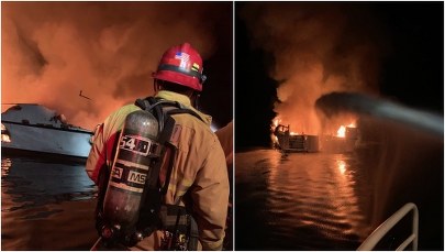 34 ludzi uwięzionych na płonącej łodzi. Akcja ratunkowa u wybrzeży Kalifornii