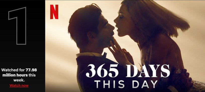 "365 dni: Ten dzień" to najczęściej oglądany film Netfliksa /Netflix /materiały prasowe