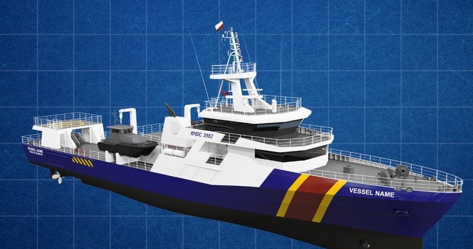 3982 OPV CG to koncepcja okrętu patrolowego przeznaczonego dla Straży Wybrzeża. /Remontowa Marine Design & Consulting/Facebook /.