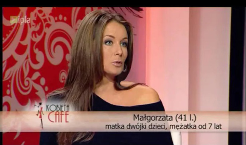 44-letnia dziś Małgorzata Rozenek w Polsat Cafe z 2010 roku /materiał zewnętrzny