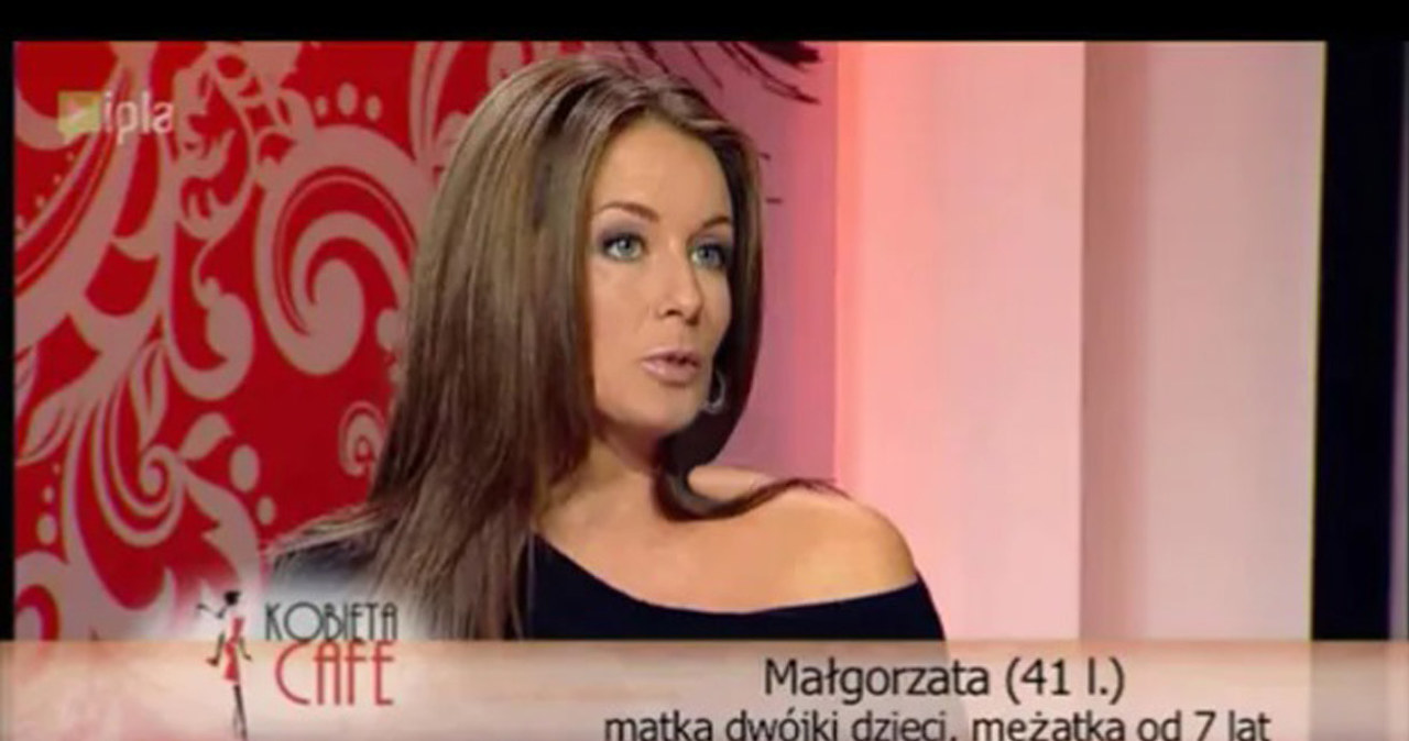 44-letnia dziś Małgorzata Rozenek w Polsat Cafe z 2010 roku /materiał zewnętrzny