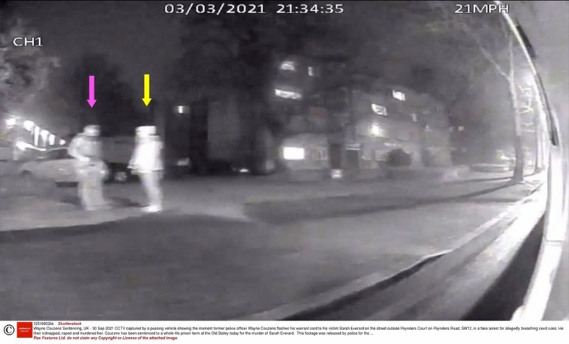 48-letni Wayne Couzens nie był na służbie, a mimo to wylegitymował kobietę, co zarejestrowały kamery monitoringu /Rex Features /East News