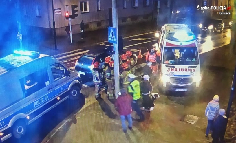 53-latka wjechała na pasy, którymi szła czteroosobowa rodzina /KMP Gliwice /Policja