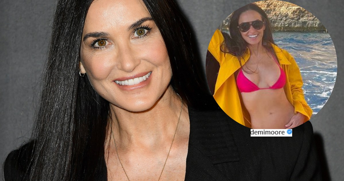 59-letnia Demi Moore pręży się w skąpym bikini na IG @demimoore /Dominique Charriau /Getty Images