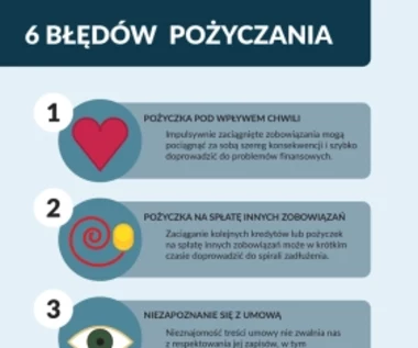 6 błędów pożyczania pieniędzy (infografika)