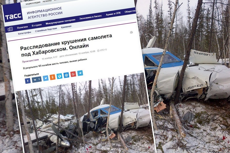6 osób zginęło w katastrofie samolotu /TASS /Zrzut ekranu