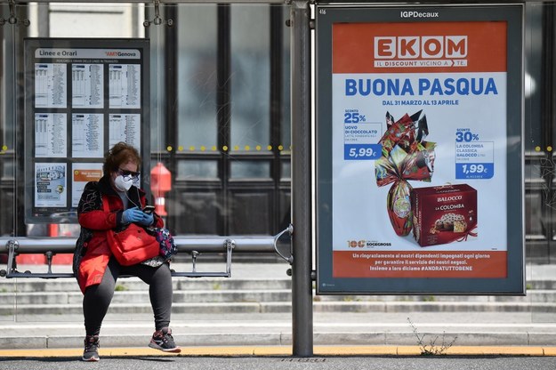 604 osoby zakażone koronawirusem zmarły w ciągu minionej doby we Włoszech /LUCA ZENNARO /PAP/EPA