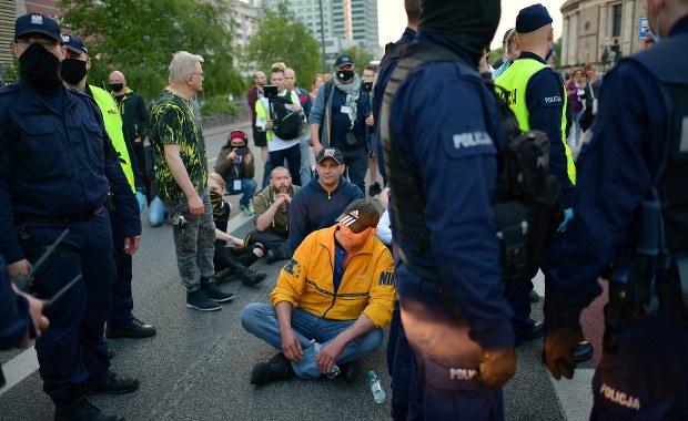 62 osoby zatrzymane po proteście przedsiębiorców w Warszawie