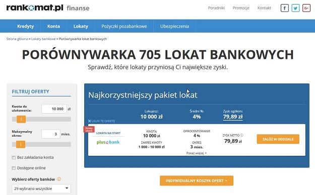 700 ofert w nowej porównywarce lokat Rankomat.pl /INTERIA.PL