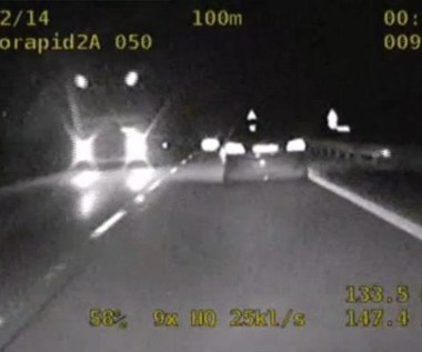 74-latek gnał 150 km/h autostradą A4. Nocą, pod prąd!