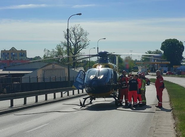 77-latek transportowany do szpitala /Policja Pomorska /Policja