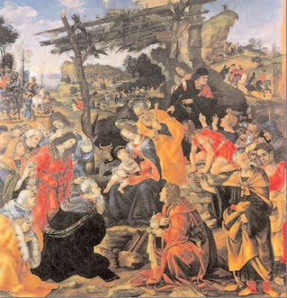 78 Pokłon Trzech Króli (Kacper, Melchior i Baltazar), Filippino Lippi, 1496 r. 78 Pokłon Trzech Króli (Kacper, Melchior i Baltazar), Filippino Lippi, 1496 r. /Encyklopedia Internautica