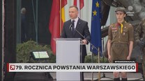 79. rocznica wybuchu Powstania Warszawskiego. Prezydent dziękował powstańcom