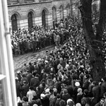 8 marca 1968 r. "My, studenci Warszawy..." Wiec protestacyjny studentów Uniwersytetu Warszawskiego