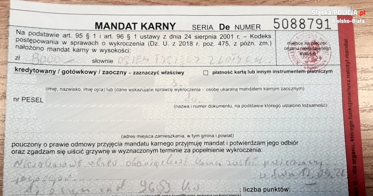 8 tys. zł mandatu. Więcej już być nie może /