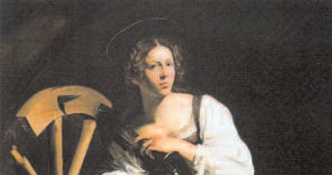 84 Św. Katarzyna Aleksandryjska, Caravaggio, 1597 r. 84 Św. Katarzyna Aleksandryjska, Caravaggio, 1597 r. /Encyklopedia Internautica