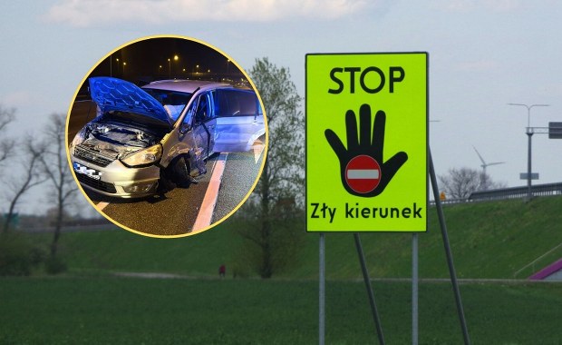 87-latek wjechał na A4 pod prąd i doprowadził do "czołówki"