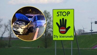 87-latek wjechał na A4 pod prąd i doprowadził do "czołówki"