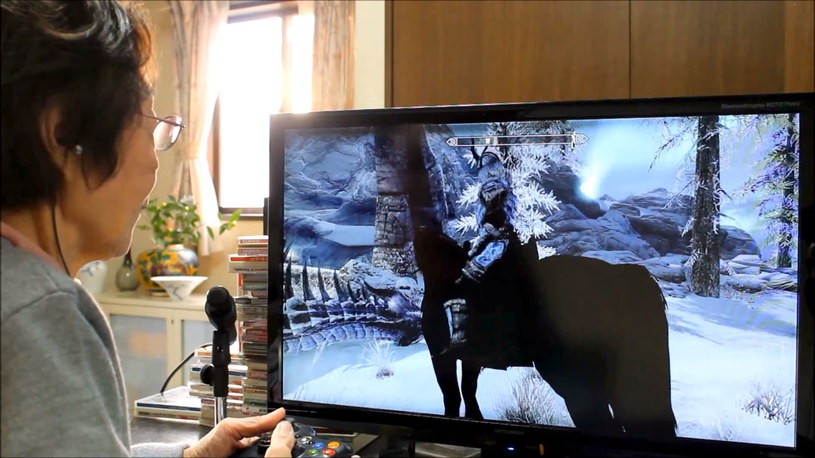 89-letnia Hamako Mori uwielbia gry wideo / screen z jednej z sesji nagranej na potrzeby kanału Gamer Grandma na YouTube /materiały źródłowe