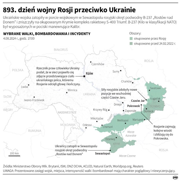 893. dzień wojny Rosji przeciwko Ukrainie /Maciej Zieliński /PAP