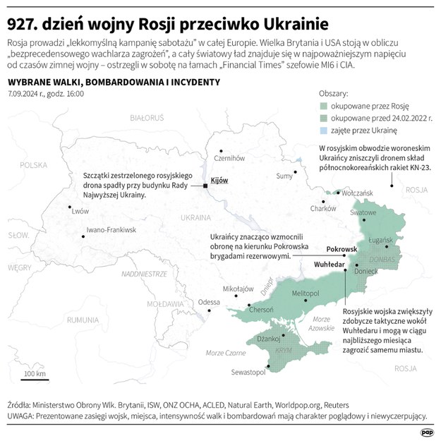 927. dzień wojny Rosji przeciwko Ukrainie /Maciej Zieliński /PAP