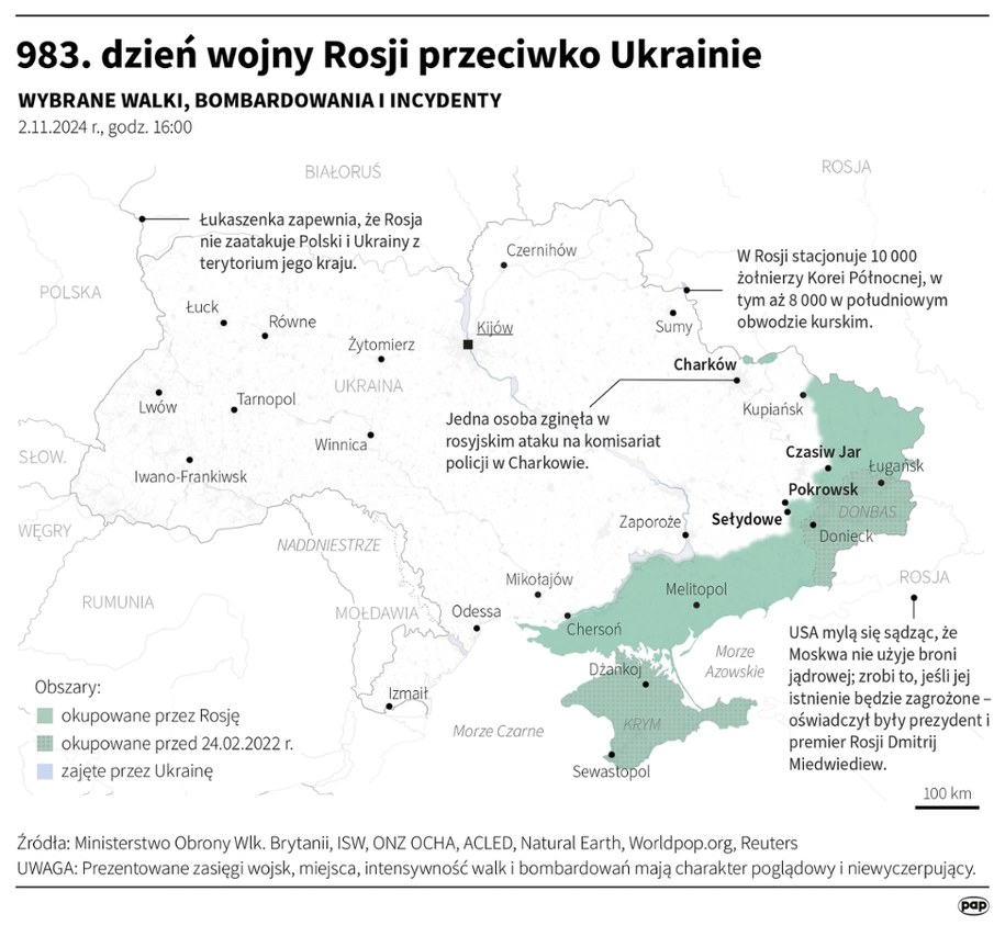 983. dzień wojny Rosji przeciwko Ukrainie /Adam Ziemienowicz /PAP