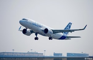 A320neo po raz pierwszy w powietrzu